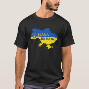 T-shirt Slava Ukraine Gloire à l'Ukraine Soutien F ukraini
