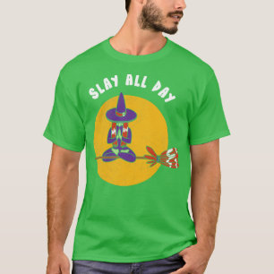 T-shirt Slay toute la journée Halloween sorcière Funny Par