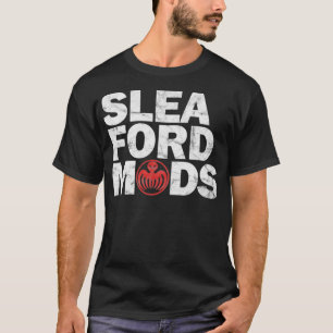 T-shirt Sleaford Mods WhiteRed Worn Look