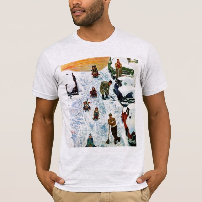 T-shirt Sledding et creuser (Devant)