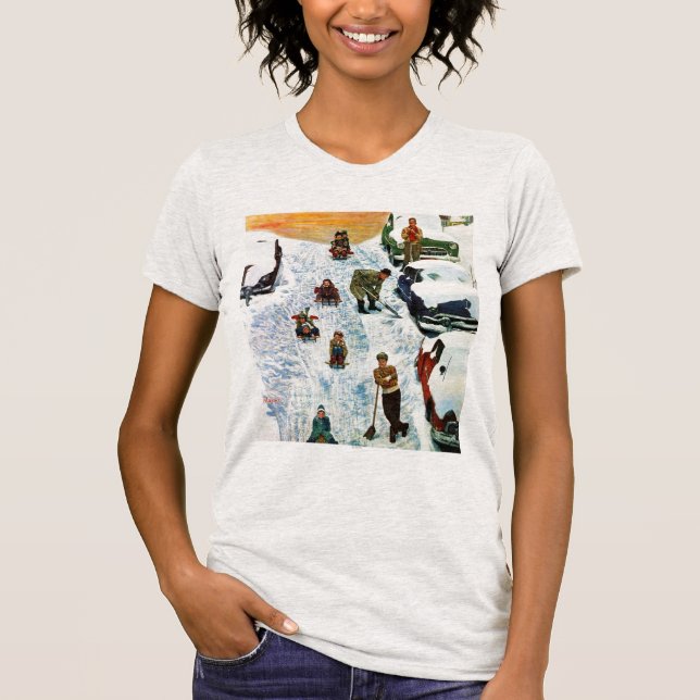 T-shirt Sledding et creuser (Devant)