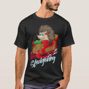 T-shirt Sledgehog Funny Hérisson Sleigh animal de compagn