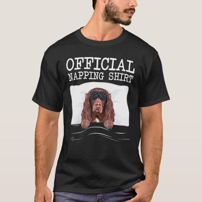 T-shirt Sleep Mask Official Napping Field Spaniel Sleeping (Devant)