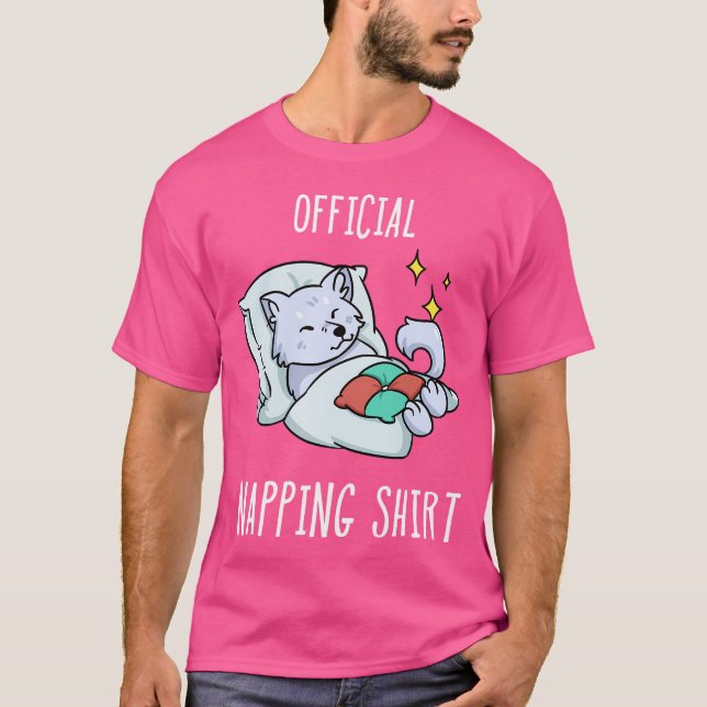T-shirt Sleeping Arctic Fox Sleephead (Devant)