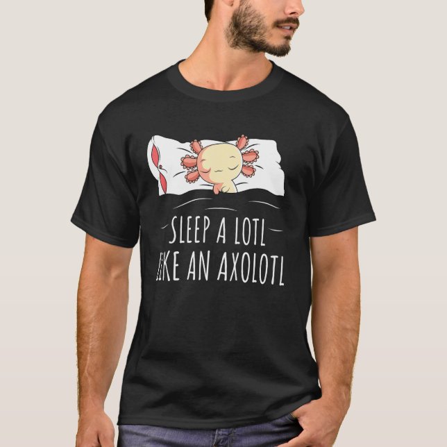 T-shirt Sleeping Axolotl Pyjamas Mexican Salamander Lover (Devant)