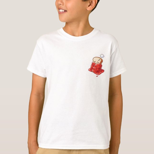 T-shirt Sleeping Bread Jam Blanket Kids (Devant)