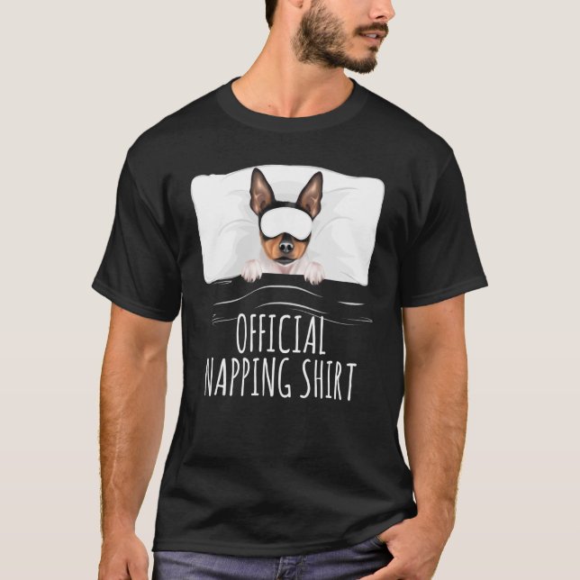 T-shirt Sleeping Dog Toy Fox Terrier Official Napping 1 (Devant)
