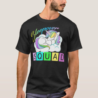 T-shirt Sleepover Squad, Unicorn Theme Pajama animaux hum