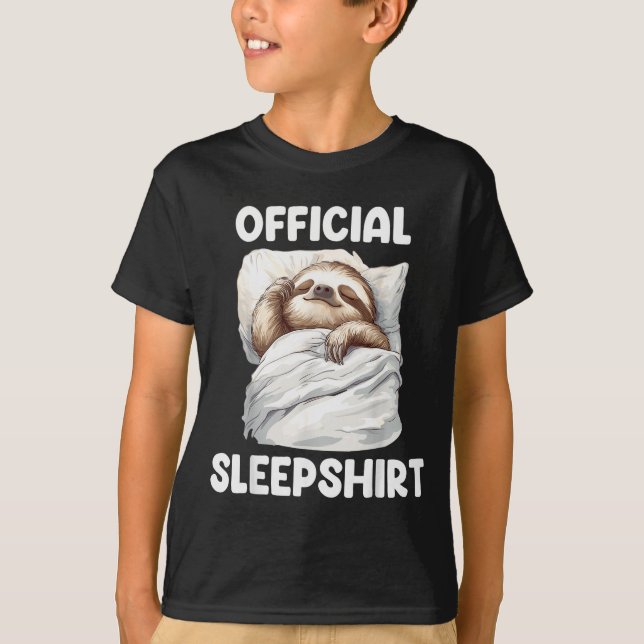 T-shirt Sleepshirt Cute Sleeng Sloth Animal Lovers Pajama  (Devant)