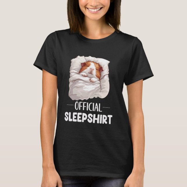 T-shirt Sleepshirt officiel Dormir Guinée Cochon Animal Lo (Devant)