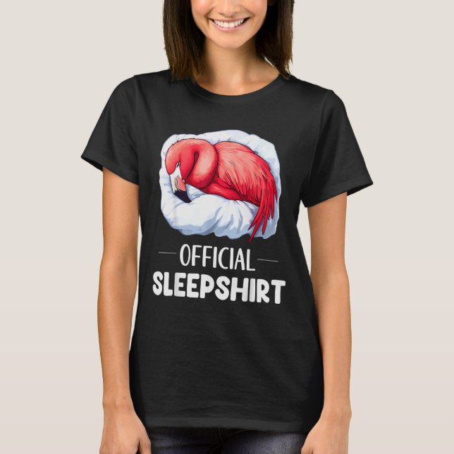 T-shirt Sleepshirt Sleeng Flamingo Animal Lovers Pajama  (Devant)