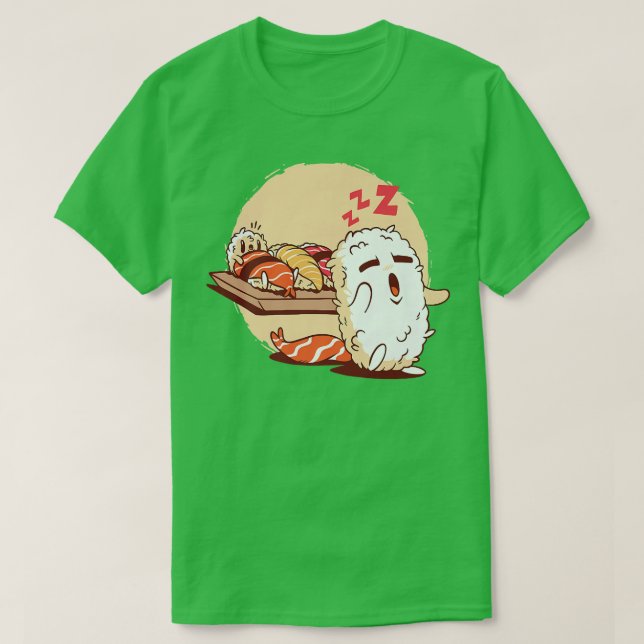 T-shirt Sleepwalk Sushi Japon Otaku Anime Kawaii (Design devant)
