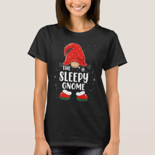 T-shirt Sleepy Gnome Buffalo Plaid Matching Family Christa