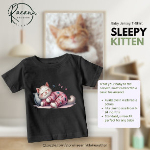 T-shirt Sleepy Kitten Baby Fine Jersey