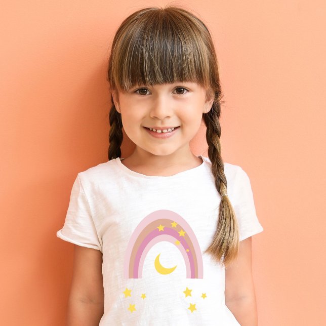 T-Shirt 'Sleepytime Rainbow', Girls Cute Boho Pink personn (Créateur téléchargé)