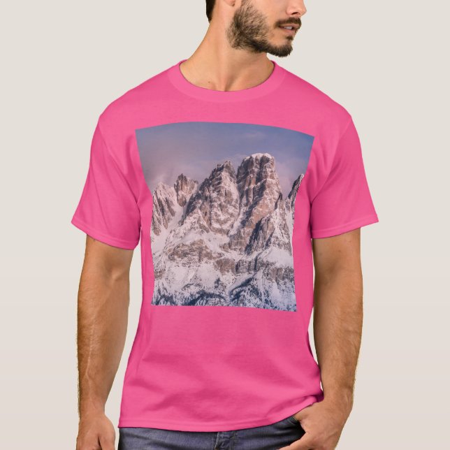 T-shirt Sleeve De Baseball Montagne (Devant)