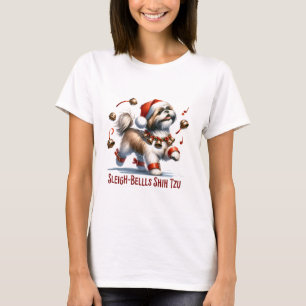 T-shirt Sleigh Bells Shih Tzu