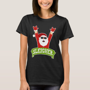 T-shirt SLEIGHER - Fun Heavy Metal Music Père Noël - Chris