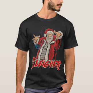 T-shirt Sleigher Santa Claus Métal Noël Funny Hail Sa