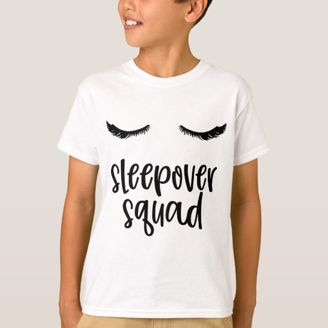 T-shirt Slepover Squad mignonette Eyelashes Fête de bois (Devant)
