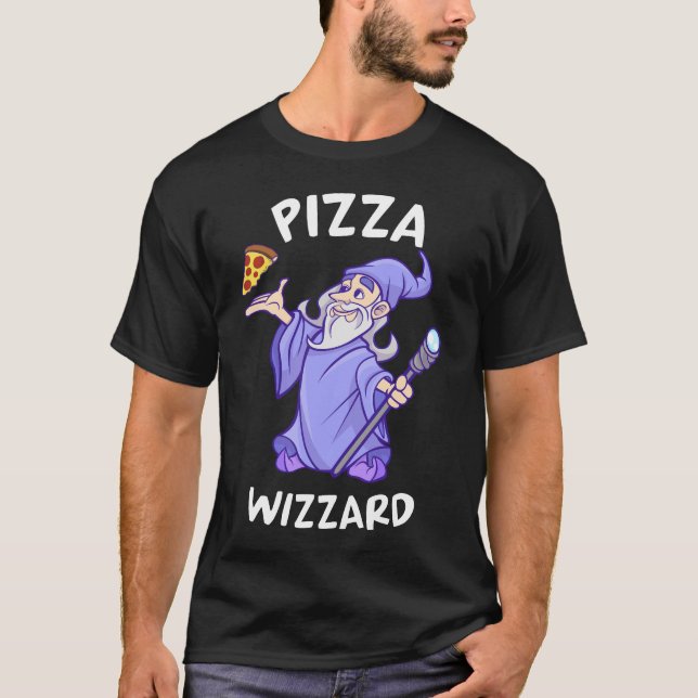 T-shirt Slice of Magic Pizza Wizzard (Devant)