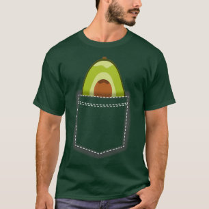 T-shirt Sliced Avocado In A Pocket