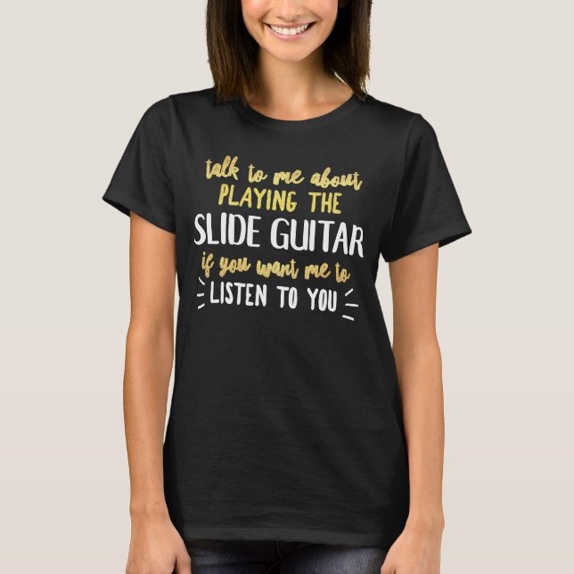 T-shirt Slide Guitare pour jouer de la musique pour les ho (Devant)