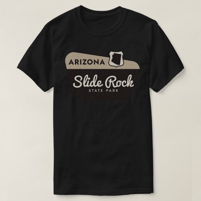 T-shirt Slide Rock State Park Arizona Affiche de bienvenue (Design devant)