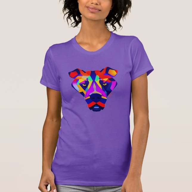 T-shirt slim violet femmes Alexander's Dog (Devant)