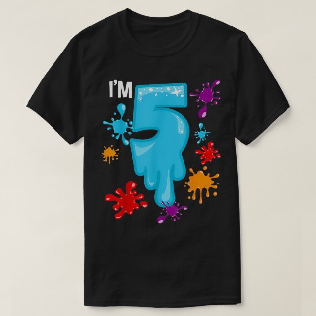 T-shirt Slime 5e fête d'anniversaire 5 ans fête d'Annivers (Design devant)