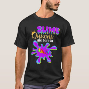 T-shirt Slime Birthday Girl Party Slime Queens Sont Nés D