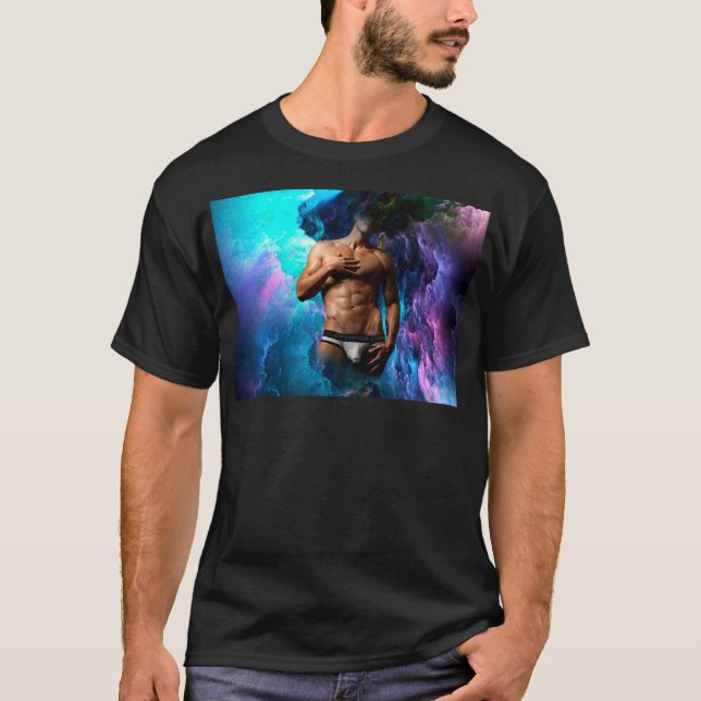 T-shirt SlipperyJoe homme musclé sous-vêtements bulle dyna (Devant)