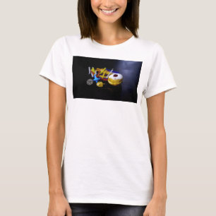 T-shirt SlipperyJoe nature morte symbolique de Hanukkah fê