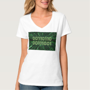 T-shirt SlipperyJoe's 69 code binaire dynamique ordinateur