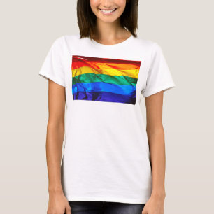T-shirt SlipperyJoe's artistic Wave Gay Pride Flag gifts L