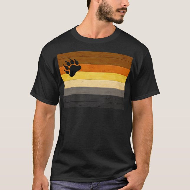 T-shirt SlipperyJoe's Bear Pride drapeau de la texture du  (Devant)
