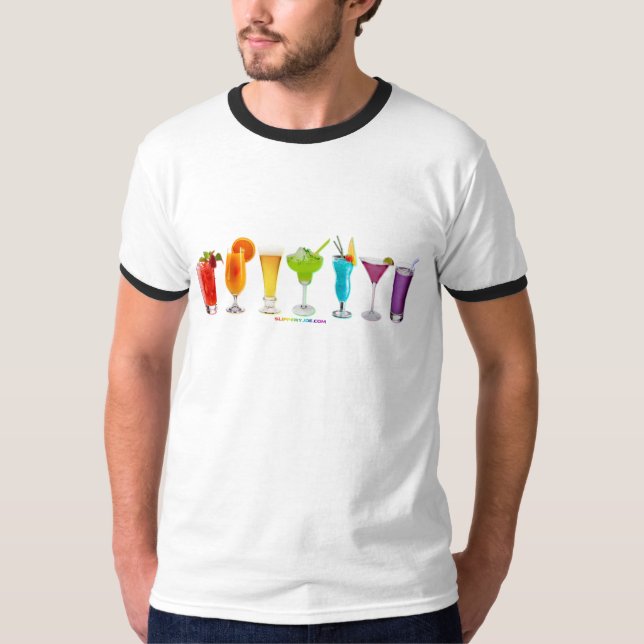T-shirt SlipperyJoe's cheers alcools cocktails LGBTQIA gay (Devant)