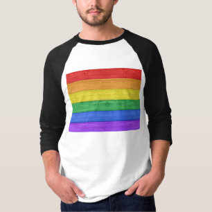 T-shirt SlipperyJoe's classique arc-en-ciel tactile fait m
