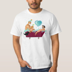 T-shirt SlipperyJoe's deux gays hommes aiment la baignoire