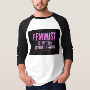 T-shirt SlipperyJoe's féministe f-word brillant rouge 3-D