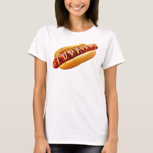 T-shirt SlipperyJoe's hot dog niché doucement pain jaune v