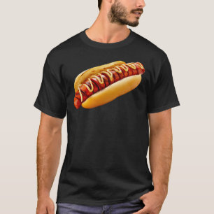 T-shirt SlipperyJoe's hot dog niché doucement pain jaune v
