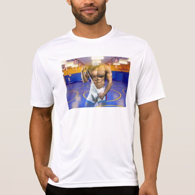 T-shirt SlipperyJoe's musculaire bulge six pack gym trai (Devant)