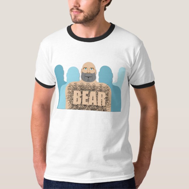 T-shirt SlipperyJoe's poilu corps ours homme corps unshave (Devant)