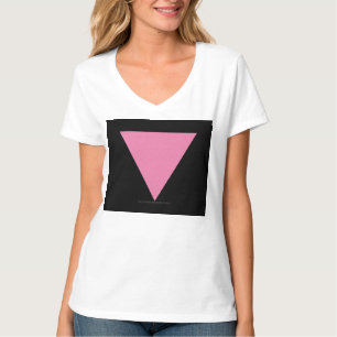 T-shirt SlipperyJoe's rose triangle drapeau clair rose sym