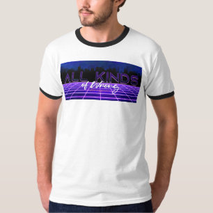 T-shirt SlipperyJoe's toutes sortes tort bold 3D texte ret