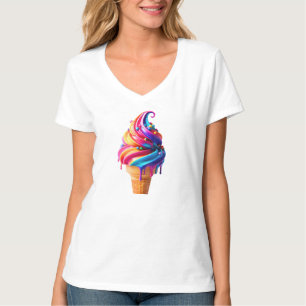 T-shirt SlipperyJoe's vibrante crème glacée cone classique