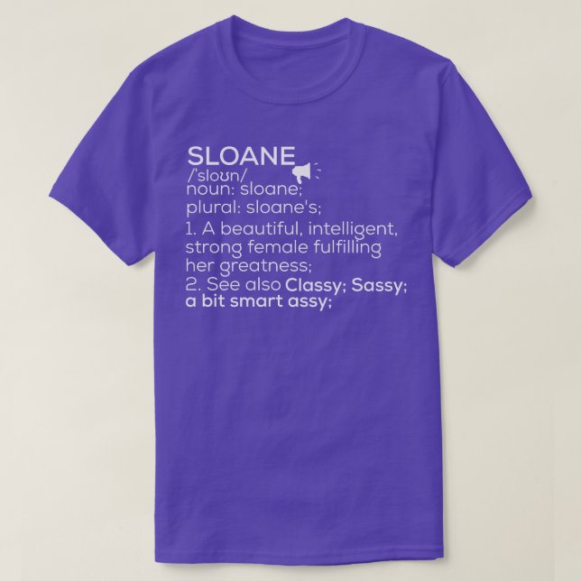 T-shirt Sloane Nom Sloane Définition Sloane Nom Femme S (Design devant)