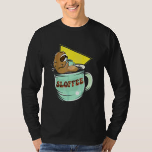 T-shirt Sloffee Jour du Café Café Paresseux Accro au Café