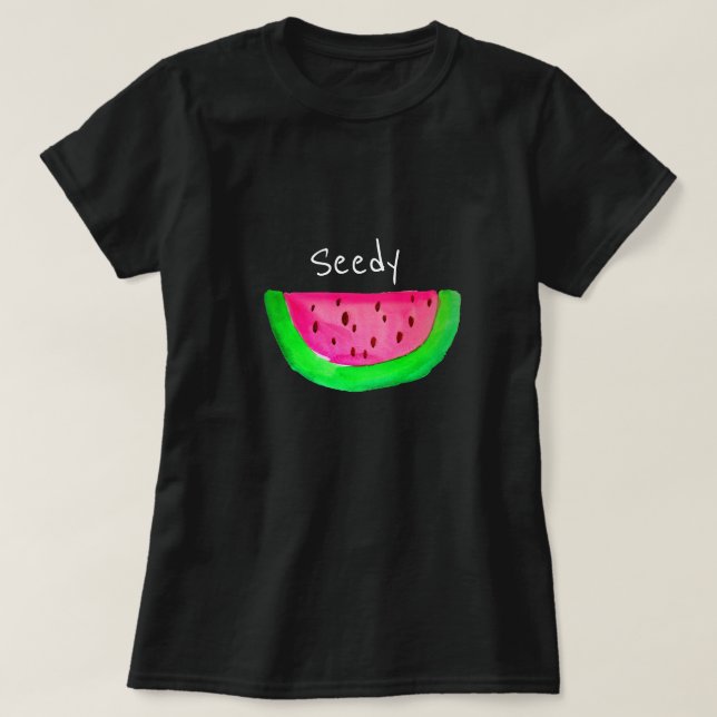 T-shirt slogan cupide pun de fruits pop art rose pastèque (Design devant)